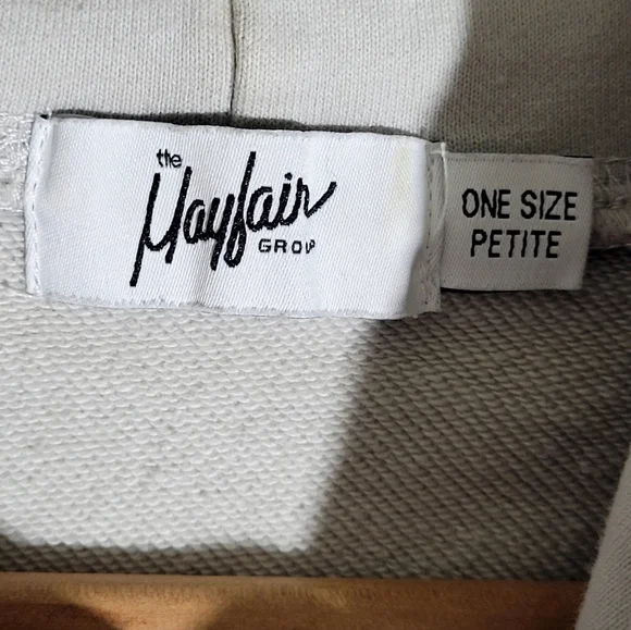 Oversized White Hoodie with Blue Graphic Text - Picture 9 of 9